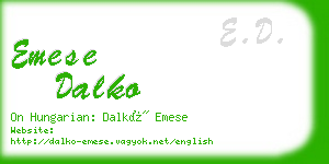 emese dalko business card